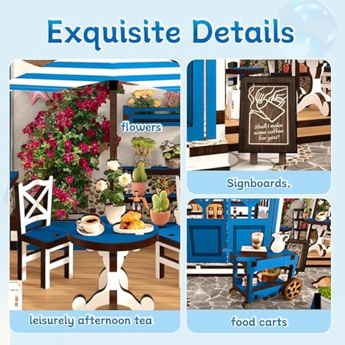 DIY DOLLHOUSE MINIATURE BOOK NOOK ASSEMBLE KIT,3D WOODEN PUZZLE BOOKSHELF INSERT DECOR BOOKENDS MODEL BUILD-CREATIVITY KIT WITH LED LIGHT FOR ADULTS WOMEN BIRTHDAY GIFT - Image 3